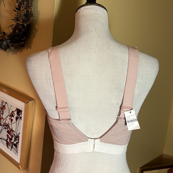 NATORI Sports Bra Size 38DDD Blush & Ivory Back close Adjustable $79 NEW - Picture 3 of 14